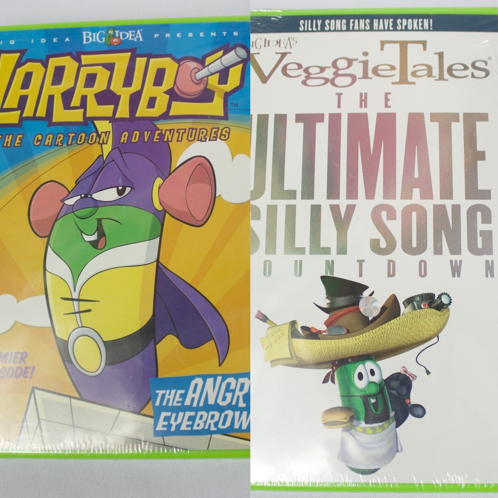 VeggieTales LarryBoy & The Ultimate Silly Song Countdown Kids DVD Lot of 2 NEW